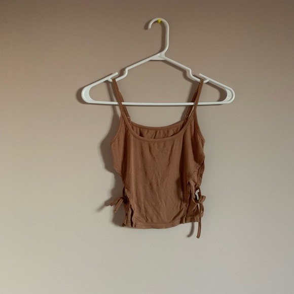 SHEIN ribbed self-tie side cropped cami top - Picture 4 of 4